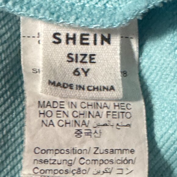 Girl's Light Blue Long Sleeve Hoodie size 6Y - Picture 2 of 6